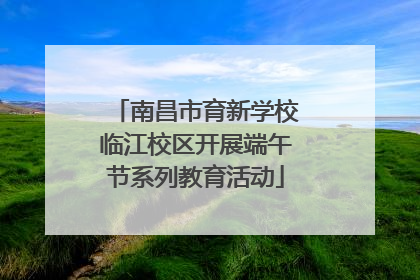 南昌市育新学校临江校区开展端午节系列教育活动