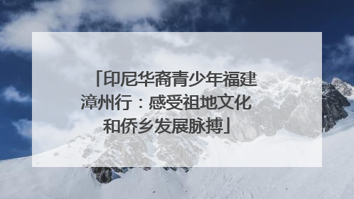 印尼华裔青少年福建漳州行：感受祖地文化和侨乡发展脉搏