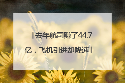 去年航司赚了44.7亿，飞机引进却降速