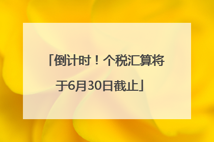 倒计时！个税汇算将于6月30日截止
