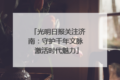 光明日报关注济南：守护千年文脉 激活时代魅力
