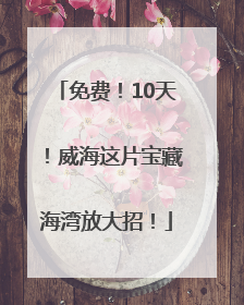 免费！10天！威海这片宝藏海湾放大招！