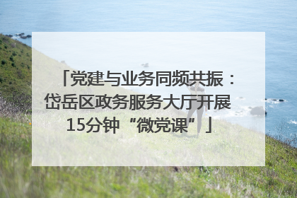 党建与业务同频共振：岱岳区政务服务大厅开展15分钟“微党课”