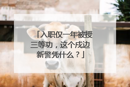 入职仅一年被授三等功，这个戍边新警凭什么？