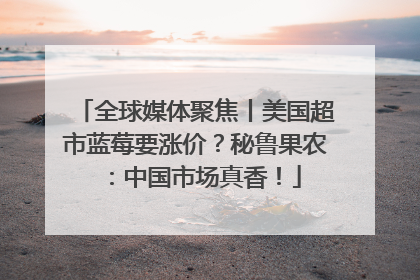 全球媒体聚焦丨美国超市蓝莓要涨价？秘鲁果农：中国市场真香！