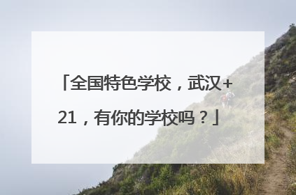全国特色学校，武汉+21，有你的学校吗？