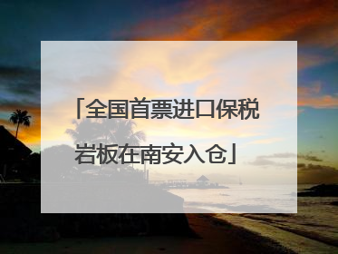 全国首票进口保税岩板在南安入仓