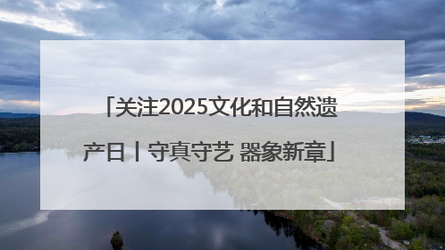 关注2025文化和自然遗产日丨守真守艺 器象新章