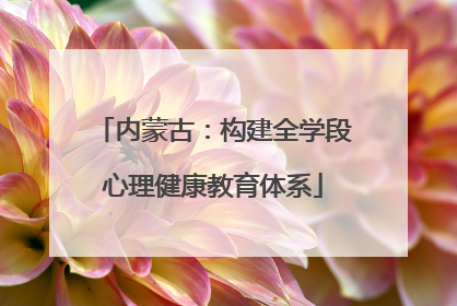 内蒙古：构建全学段心理健康教育体系