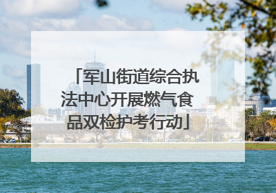 军山街道综合执法中心开展燃气食品双检护考行动