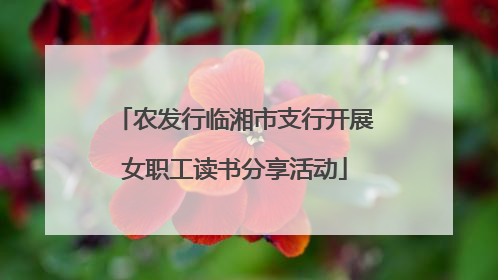 农发行临湘市支行开展女职工读书分享活动