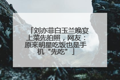 刘亦菲白玉兰晚宴上菜先拍照，网友：原来明星吃饭也是手机“先吃”