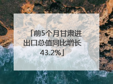 前5个月甘肃进出口总值同比增长43.2%