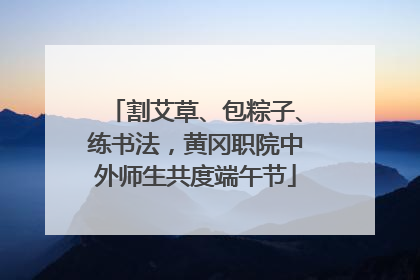 割艾草、包粽子、练书法，黄冈职院中外师生共度端午节