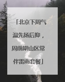 北京下周气温先扬后抑，周前期山区常伴雷雨套餐