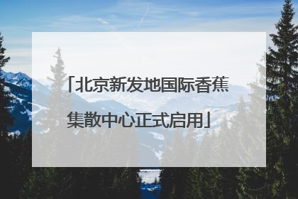 北京新发地国际香蕉集散中心正式启用