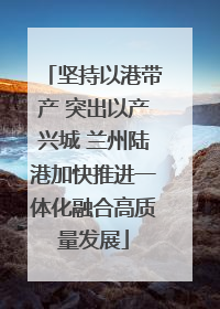 坚持以港带产 突出以产兴城 兰州陆港加快推进一体化融合高质量发展