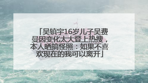 吴镇宇16岁儿子吴费曼因变化太大登上热搜，本人晒搞怪照：如果不喜欢现在的我可以离开