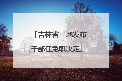 吉林省一地发布干部任免职决定