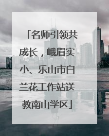 名师引领共成长，峨眉实小、乐山市白兰花工作站送教南山学区