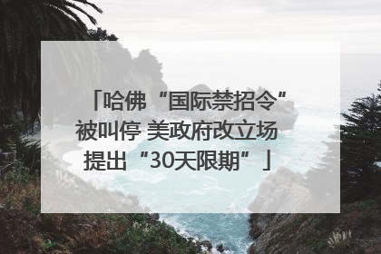 哈佛“国际禁招令”被叫停 美政府改立场提出“30天限期”