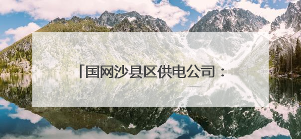国网沙县区供电公司：电力服务“及时雨”，企业生产“动能强”
