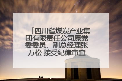 四川省煤炭产业集团有限责任公司原党委委员、副总经理张万松 接受纪律审查和监察调查