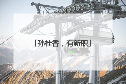孙桂香，有新职