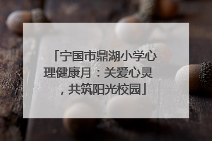 宁国市鼎湖小学心理健康月：关爱心灵，共筑阳光校园
