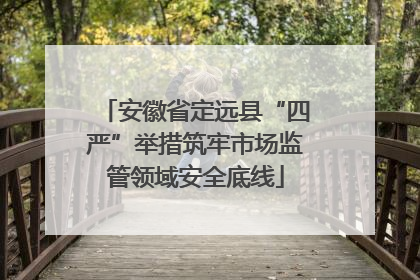 安徽省定远县“四严”举措筑牢市场监管领域安全底线