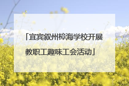 宜宾叙州樟海学校开展教职工趣味工会活动