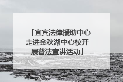 宜宾法律援助中心走进金秋湖中心校开展普法宣讲活动
