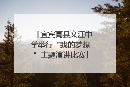 宜宾高县文江中学举行“我的梦想”主题演讲比赛