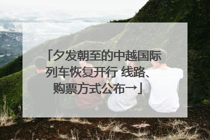 夕发朝至的中越国际列车恢复开行 线路、购票方式公布→