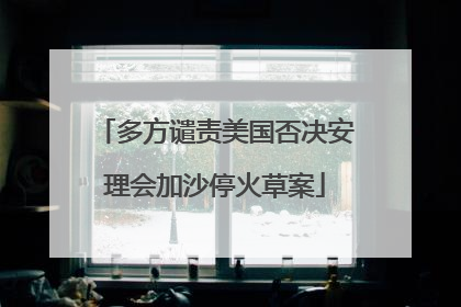 多方谴责美国否决安理会加沙停火草案