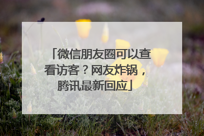 微信朋友圈可以查看访客？网友炸锅，腾讯最新回应