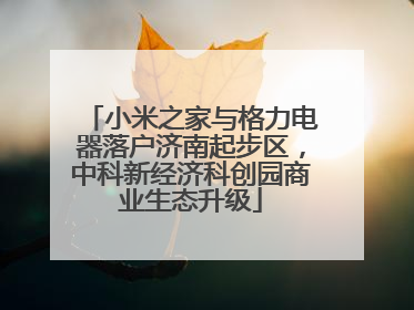 小米之家与格力电器落户济南起步区，中科新经济科创园商业生态升级