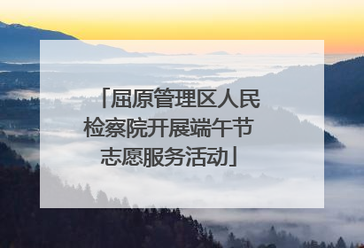 屈原管理区人民检察院开展端午节志愿服务活动