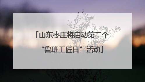 山东枣庄将启动第二个“鲁班工匠日”活动