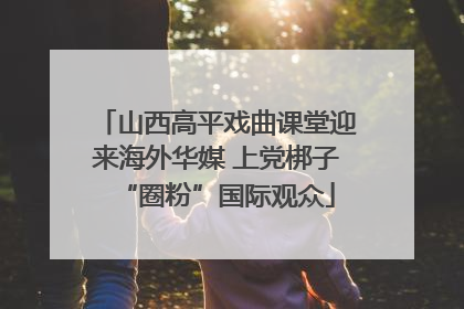 山西高平戏曲课堂迎来海外华媒 上党梆子“圈粉”国际观众