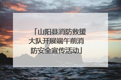 山阳县消防救援大队开展端午前消防安全宣传活动