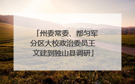 州委常委、都匀军分区大校政治委员王文建到独山县调研