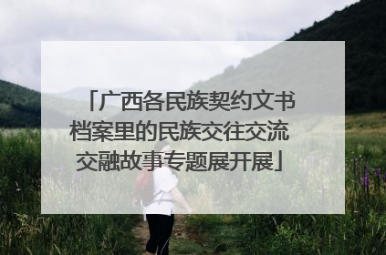 广西各民族契约文书档案里的民族交往交流交融故事专题展开展