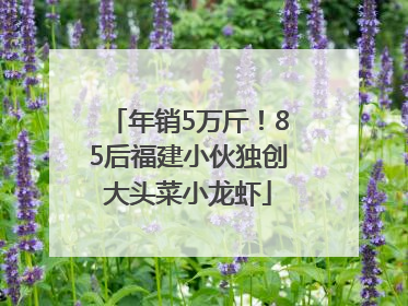 年销5万斤！85后福建小伙独创大头菜小龙虾