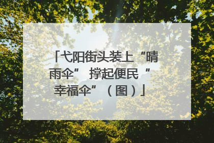 弋阳街头装上“晴雨伞” 撑起便民“幸福伞”（图）