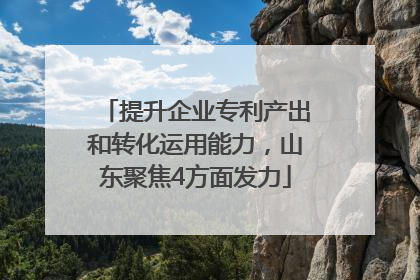 提升企业专利产出和转化运用能力，山东聚焦4方面发力