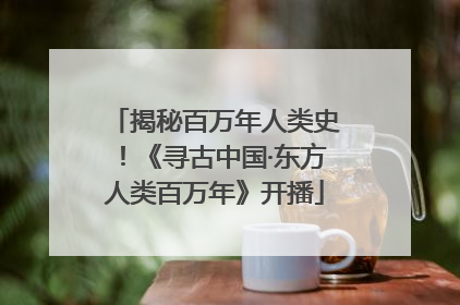 揭秘百万年人类史！《寻古中国·东方人类百万年》开播