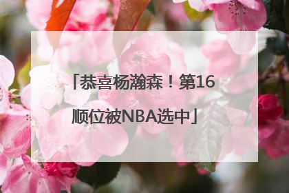恭喜杨瀚森！第16顺位被NBA选中