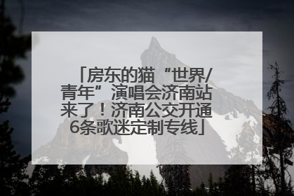 房东的猫“世界/青年”演唱会济南站来了！济南公交开通6条歌迷定制专线