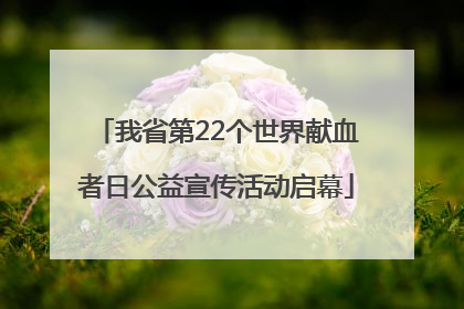 我省第22个世界献血者日公益宣传活动启幕